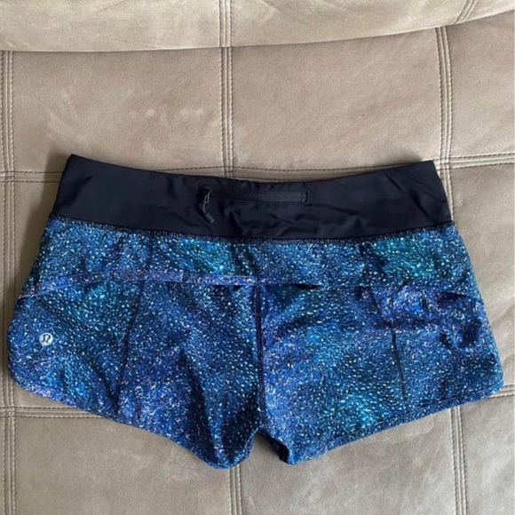 Lululemon Speed Short (4-way Stretch 2 1/2") Strive Multi Black / Black - Picture 2 of 3